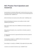 NCC Practice Test 5 Questions and Answers