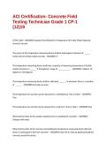 ACI Certification- Concrete Field Testing Technician Grade 1 CP-1 &lpar;12&rpar;