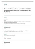 GCU NUR 550 translational research EXAM A&plus; GRADE ASSURED COMPLETE SOLUTIONS AND VERIFIED ANSWERS