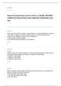 GCU NUR 550 translational research EXAM A&plus; GRADE ASSURED COMPLETE SOLUTIONS AND VERIFIED ANSWERS