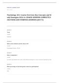 Portage Learning PSYC 101 psychology EXAM A&plus; GRADE ASSURED COMPLETE SOLUTIONS AND VERIFIED ANSWERS