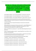 Nursing &lpar;NUR 172&rpar; &ndash; Final Exam Study Guide &ndash; 2025&ndash;2026 &ndash; Comprehensive Review of Fundamental Nursing Concepts&comma; Patient Care&comma; and Clinical Skills Material