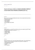 Portage Learning PSYC 101 psychology EXAM A&plus; GRADE ASSURED COMPLETE SOLUTIONS AND VERIFIED ANSWERS