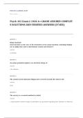 Portage Learning PSYC 101 psychology EXAM A&plus; GRADE ASSURED COMPLETE SOLUTIONS AND VERIFIED ANSWERS
