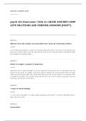 Portage Learning PSYC 101 psychology EXAM A&plus; GRADE ASSURED COMPLETE SOLUTIONS AND VERIFIED ANSWERS