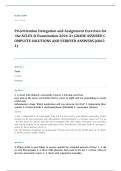 NCLEX RN prioritization delegation assignment EXAM A&plus; GRADE ASSURED COMPLETE SOLUTIONS AND VERIFIED ANSWERS