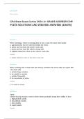 CNA written EXAM A&plus; GRADE ASSURED COMPLETE SOLUTIONS AND VERIFIED ANSWERS