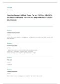 GCU NUR 550 translational research EXAM A&plus; GRADE ASSURED COMPLETE SOLUTIONS AND VERIFIED ANSWERS