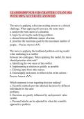 LEADERSHIP NUR 4120 CHAPTER 1 EXAM 2026 WITH 100&percnt; ACCURATE ANSWERS