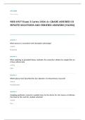 GCU NUR 550 translational research EXAM A&plus; GRADE ASSURED COMPLETE SOLUTIONS AND VERIFIED ANSWERS