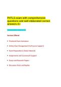 PHTLS exam with comprehensive questions and well elaborated correct answers A&plus;