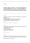 HESI PN adult medical surgical EXAM A&plus; GRADE ASSURED COMPLETE SOLUTIONS AND VERIFIED ANSWERS