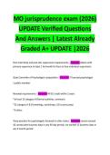 MO jurisprudence exam &lpar;2026&rpar; UPDATE Verified Questions And Answers &vert; Latest Already Graded A&plus; UPDATE &vert;2026