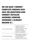 NR 360 QUIZ 1 NEWEST COMPLETE VERSION 2025-2026 100 QUESTIONS AND CORRECT DETAILED ANSWERS &lpar;VERIFIED ANSWERS&rpar; &vert; ALREADY GRADED A&plus;&period;