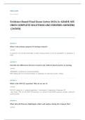 Capella NURS 6011 evidence based practice EXAM A&plus; GRADE ASSURED COMPLETE SOLUTIONS AND VERIFIED ANSWERS