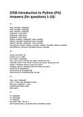 D335 Introduction to Python Study Guide Practice Exercises Programming Review PDF