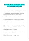 Biology 1013 Exam 2 Questions And Answers - 100&percnt; Guaranteed Pass &lpar;A Graded&rpar;