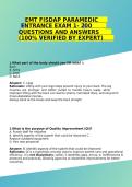 EMT FISDAP Paramedic Entrance Study Guide Practice Questions EMS Prep PDF 200 Items