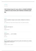 CNA written EXAM A&plus; GRADE ASSURED COMPLETE SOLUTIONS AND VERIFIED ANSWERS