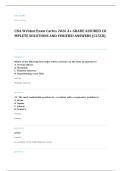 CNA written EXAM A&plus; GRADE ASSURED COMPLETE SOLUTIONS AND VERIFIED ANSWERS