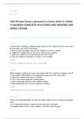 CNA written EXAM A&plus; GRADE ASSURED COMPLETE SOLUTIONS AND VERIFIED ANSWERS