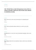 CNA written EXAM A&plus; GRADE ASSURED COMPLETE SOLUTIONS AND VERIFIED ANSWERS