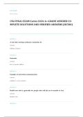 CNA written EXAM A&plus; GRADE ASSURED COMPLETE SOLUTIONS AND VERIFIED ANSWERS