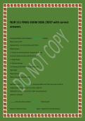 NUR 111 FINAL EXAM 2026 &sol;2027 with correct&NewLine;answers&period;&NewLine;