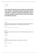 ACLS pre EXAM A&plus; GRADE ASSURED COMPLETE SOLUTIONS AND VERIFIED ANSWERS