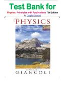 Test Bank for Physics&colon; Principles with Applications 7th Edition by Douglas Giancoli isbn-9780321625922 &lpar;volume 1 and 2&rpar;