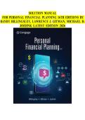 Test Bank for Personal Financial Planning&comma; 16th Edition by Randy Billingsley&comma; Lawrence Gitman&comma; Michael Joehnk&vert; 978-0357987872&vert; All Chapters 1-15&vert; LATEST