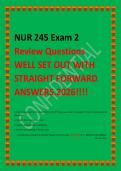 NUR 245 Exam 2&NewLine;Review Questions&NewLine;WELL SET OUT WITH&NewLine;STRAIGHT FORWARD&NewLine;ANSWERS&period;2026&excl;&excl;&excl;&excl;