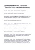 Cosmetology Hair Care and Services Study Guide Practice Questions Beauty Training Review PDF
