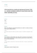CPA EXAM A&plus; GRADE ASSURED COMPLETE SOLUTIONS AND VERIFIED ANSWERS