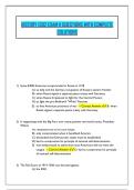HISTORY 1302 EXAM II QUESTIONS WITH COMPLETE SOLUTIONS