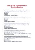 Econ 343 Test Three Review With Complete Solutions