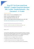 Texas LTC Test Exam Actual Exam 2026&sol;2027 &vert; Complete Exam-Style Questions &vert; 100&percnt; Verified &ndash; Detailed Rationales &ndash; Pass Guaranteed &ndash; A&plus; Graded