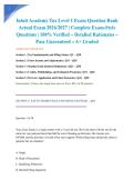 Intuit Academy Tax Level 1 Exam Question Bank Actual Exam 2026&sol;2027 &vert; Complete Exam-Style Questions &vert; 100&percnt; Verified &ndash; Detailed Rationales &ndash; Pass Guaranteed &ndash; A&plus; Graded&NewLine;&NewLine;