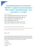 Intuit Bookkeeping Exam Actual Exam 2026&sol;2027 &vert; Complete Exam-Style Questions &vert; 100&percnt; Verified &ndash; Detailed Rationales &ndash; Pass Guaranteed &ndash; A&plus; Graded&NewLine;&NewLine;