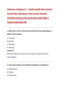 Delaware Category 8 &mdash; Public Health Pest Control &NewLine;Examination Questions And Correct Answers &NewLine;&lpar;Verified Answers&rpar; Plus Rationales 2026 Q&A &vert; &NewLine;Instant Download Pdf
