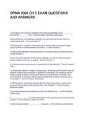 OPMA 3306 CH 5 EXAM QUESTIONS AND ANSWERS