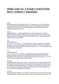 OPMA 3306 CH&period; 6 EXAM 2 QUESTIONS WITH CORRECT ANSWERS
