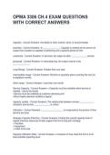 OPMA 3306 CH&period;4 EXAM QUESTIONS WITH CORRECT ANSWERS