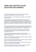OPMA 3306 CHAPTER 03 EXAM QUESTIONS AND ANSWERS