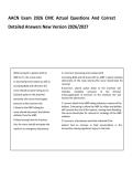 AACN Exam 2026 CMC Actual Questions And Correct Detailed Answers New Version 2026&sol;2027
