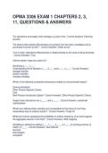 OPMA 3306 EXAM 1 CHAPTERS 2&comma; 3&comma; 11&comma; QUESTIONS & ANSWERS