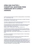OPMA 3306 CHAPTER 4 CONCEPTUAL QUESTIONS FROM HOMEWORK WITH CORRECT ANSWERS
