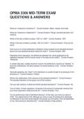 OPMA 3306 MID-TERM EXAM QUESTIONS & ANSWERS