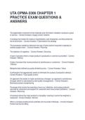 UTA OPMA-3306 CHAPTER 1 PRACTICE EXAM QUESTIONS & ANSWERS