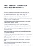 OPMA 3306 FINAL EXAM REVIEW QUESTIONS AND ANSWERS